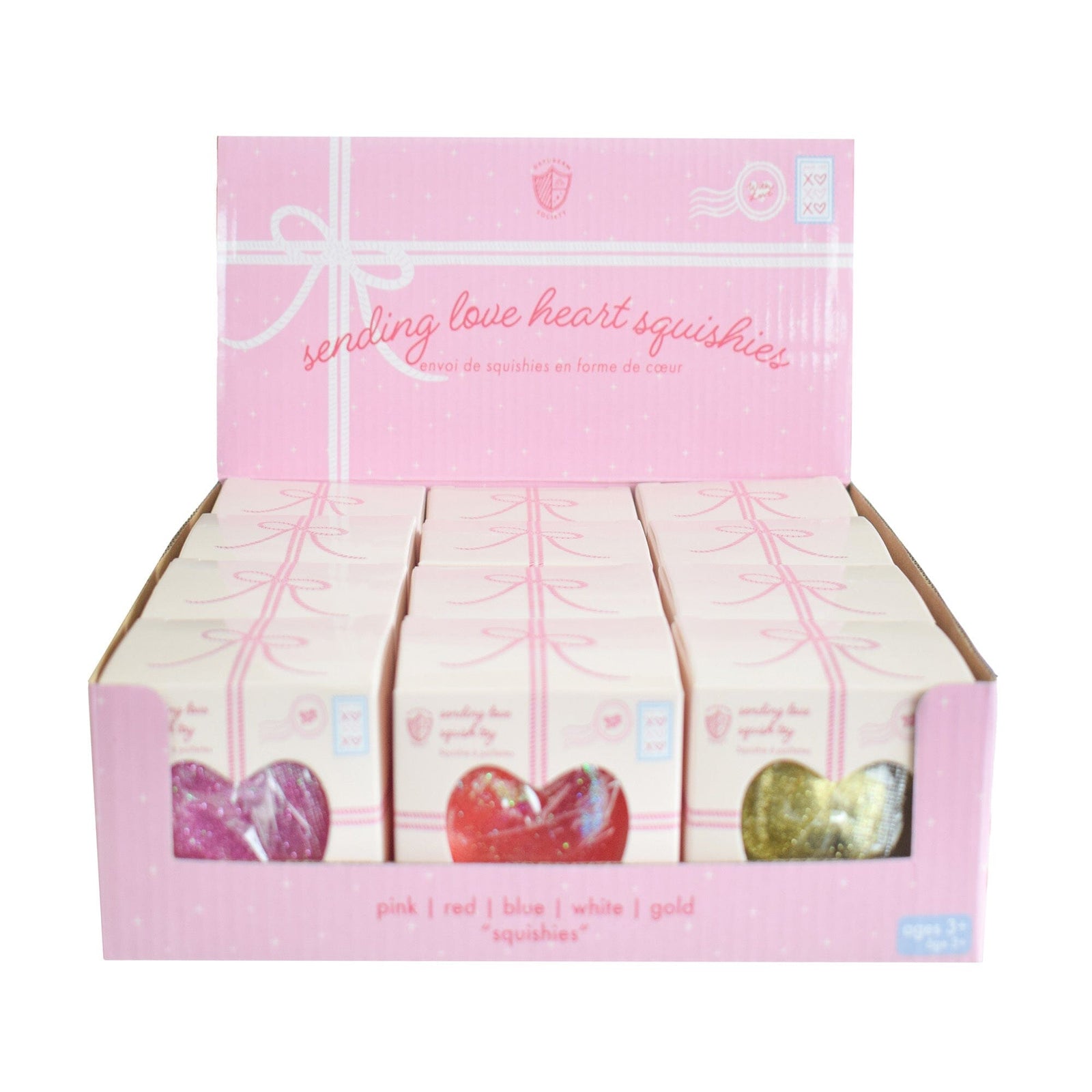 Glittery Heart Squishy - 5 Color Options