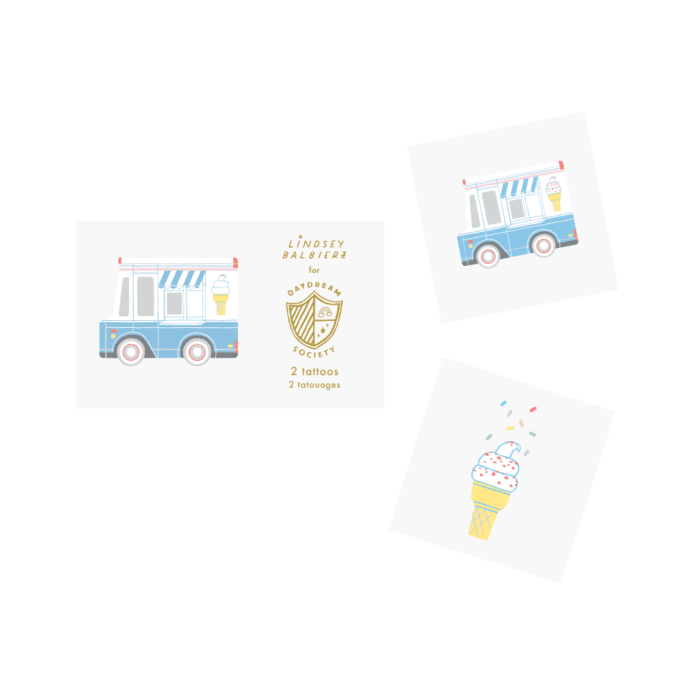 Ice Cream Dreams Temporary Tattoos