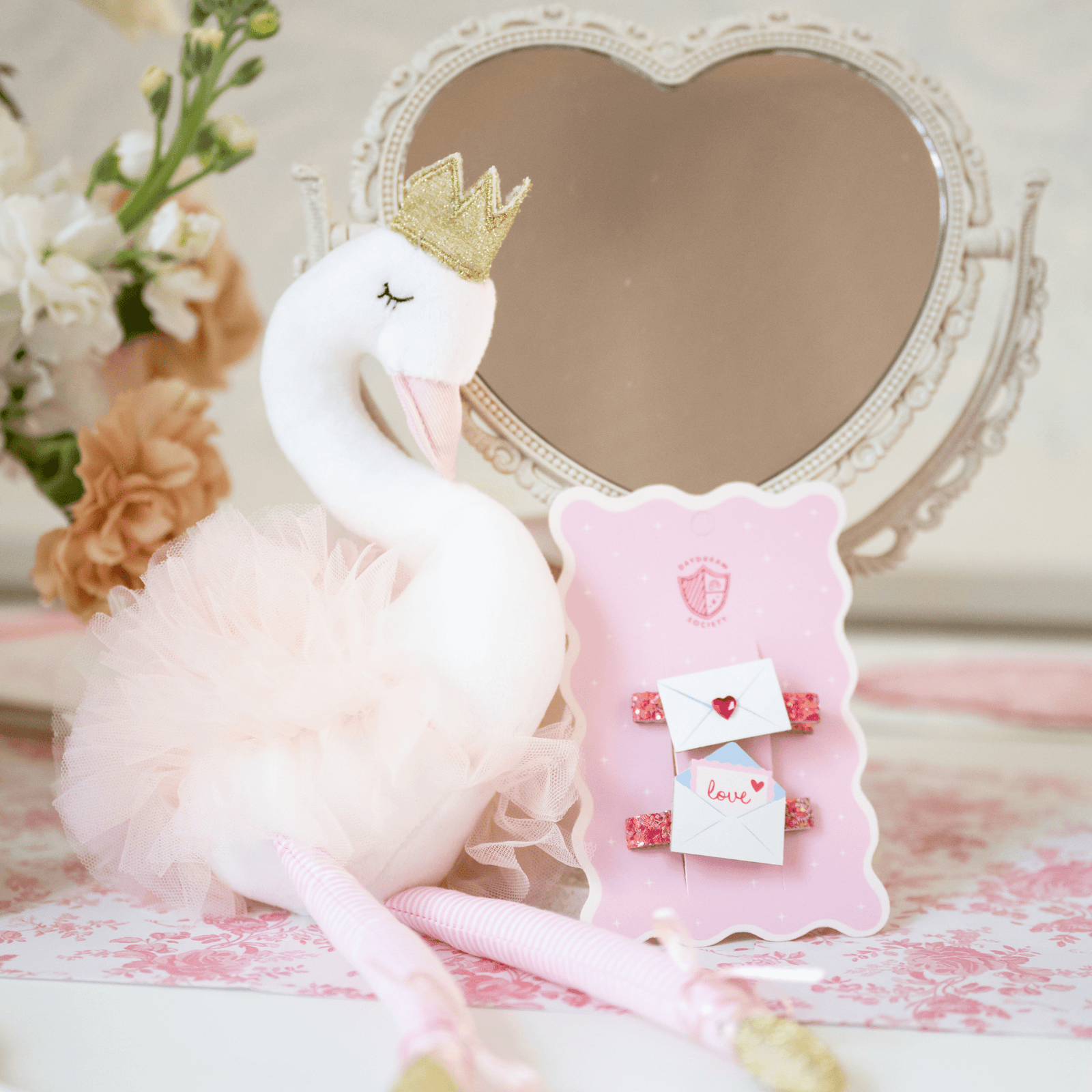 Love Birds Love Notes Hair Clip Set, Daydream Society