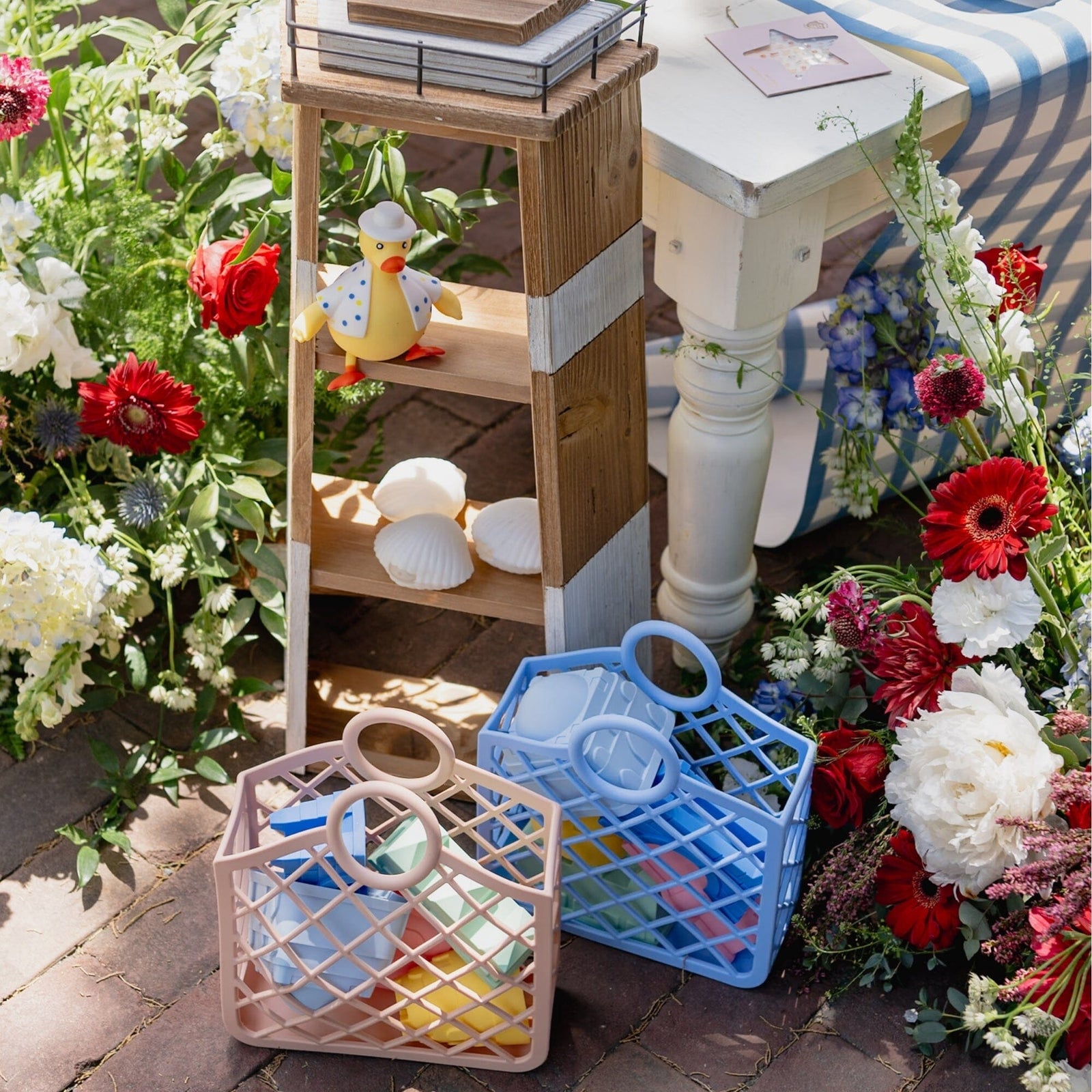 Seaside Blue Silicone Basket, Daydream Society