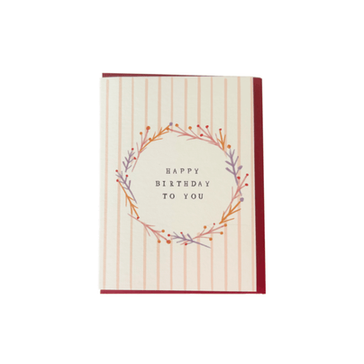 Happy Birthday Wreath - Petite Card