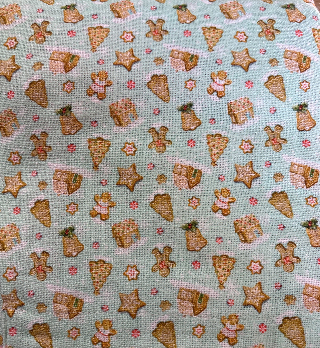 Adult's Cotton Printed Apron - Ruffle & Cookie Pattern
