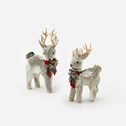 Gold Brush Deer, Set of 2