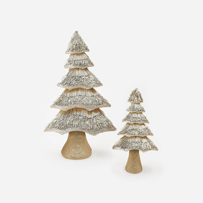 Silver Brush Tree, Set of 2