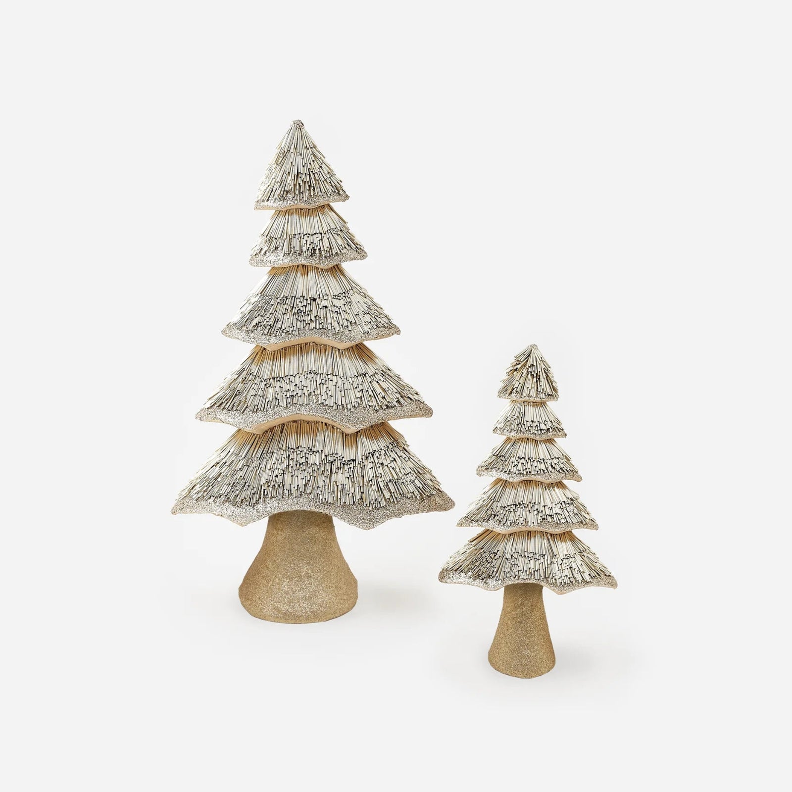 Silver Brush Tree, Set of 2