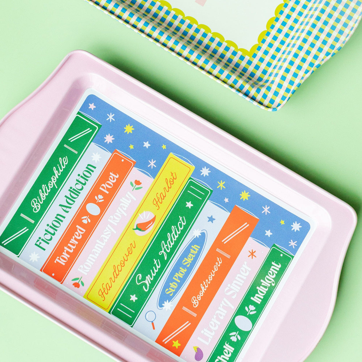 Book Shelf Print Trinket Tray, Jollity & Co