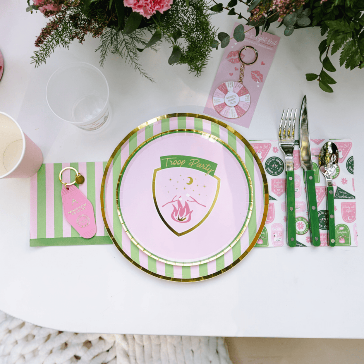 Camp Bachelorette Troop Party Dessert Plates, Jollity & Co