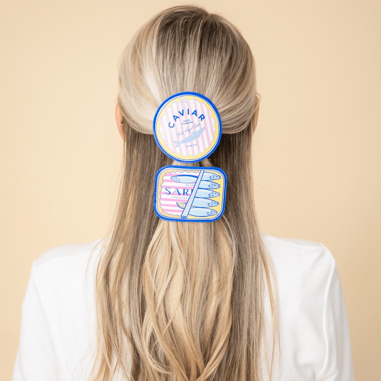 Caviar + Sardine Can Vegan Leather Hair Clip, Jollity & Co