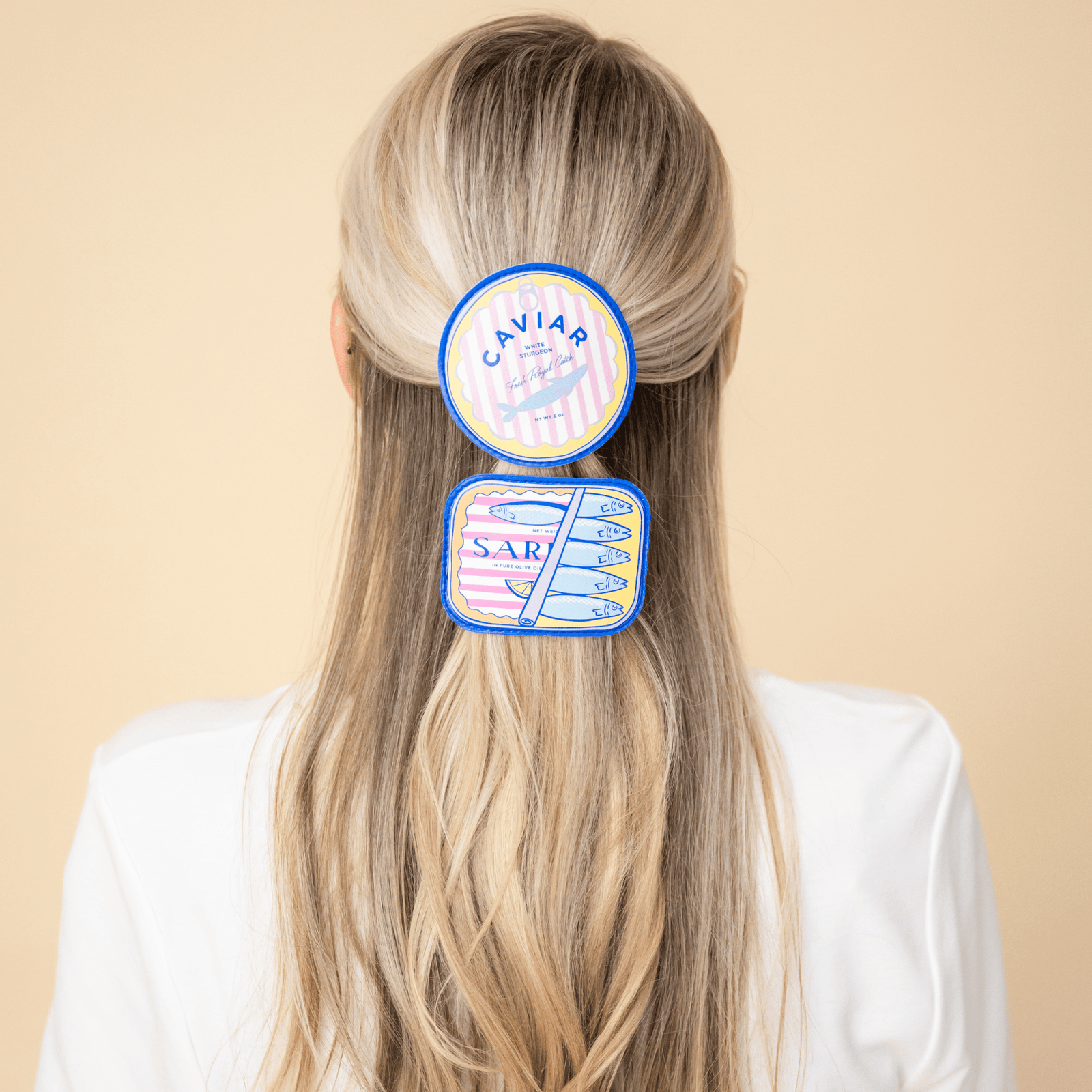 Caviar + Sardine Can Vegan Leather Hair Clip, Jollity & Co