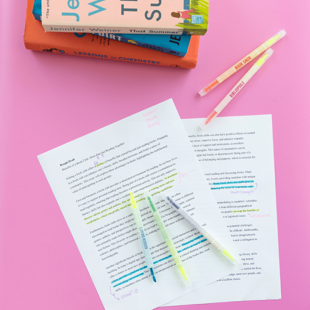 Book Club Double Sided Highlighter Set, Jollity & Co.