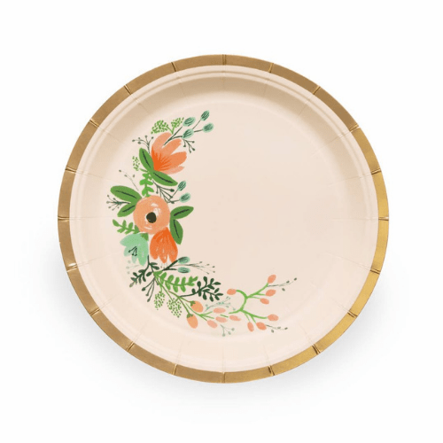 Floral Party Dessert Plates