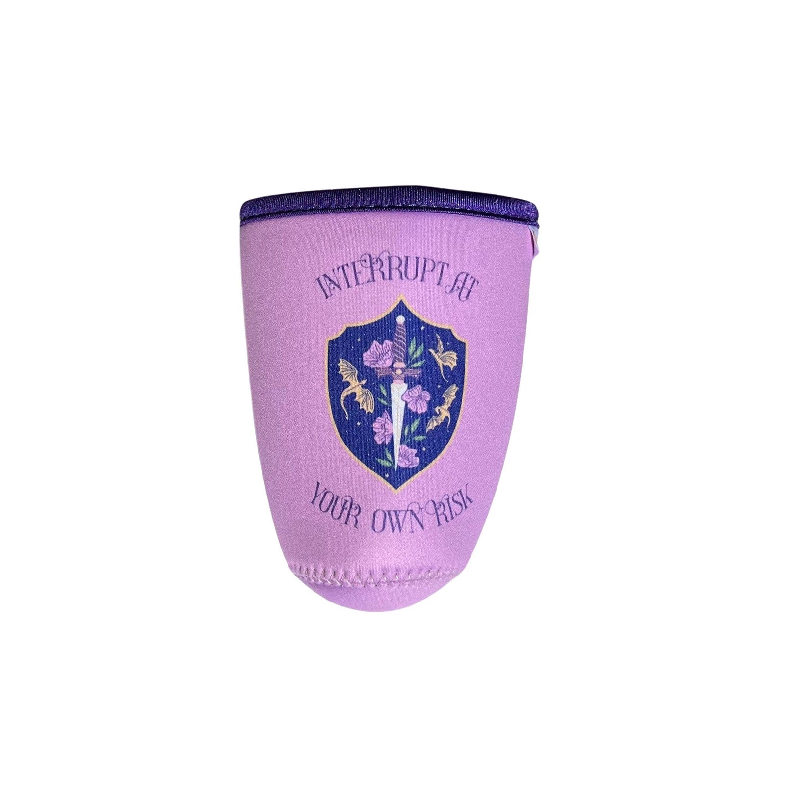 Book Club "Interrupt At Your Own Risk" Themed Beverage Sleeve, Jollity & Co