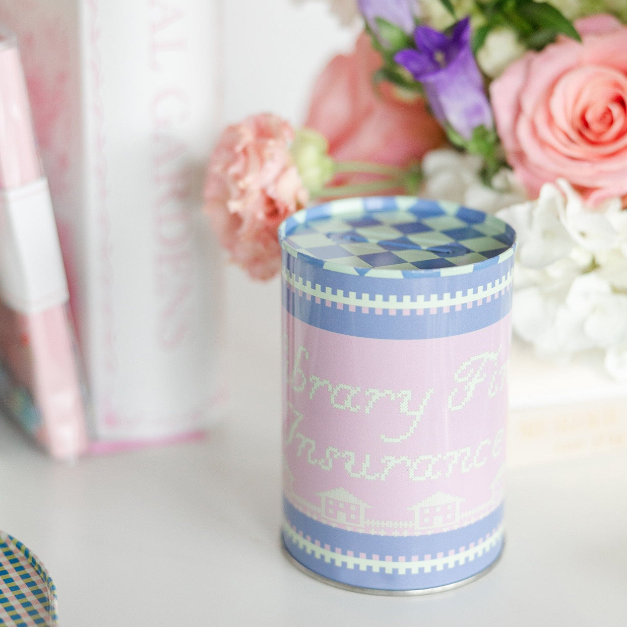 Library Fine Insurance Tin Coin Bank, Jollity & Co