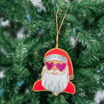 Red Santa Christmas Ornament