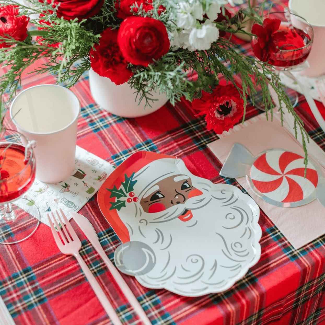 That's The Spirit St. Nick Small Plate, Brown & Red, Jollity & Co