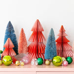 Jollity Home Pink & Red Honeycomb Tree Set of 3, Jollity & Co