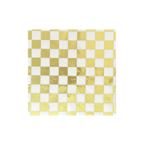 Check It! Gold Clash Cocktail Napkins - Shop Sweet Lulu