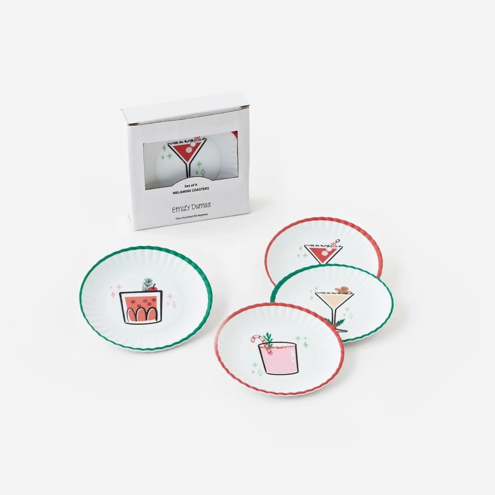 Holiday Cheers "Paper" Coasters, Set of 4