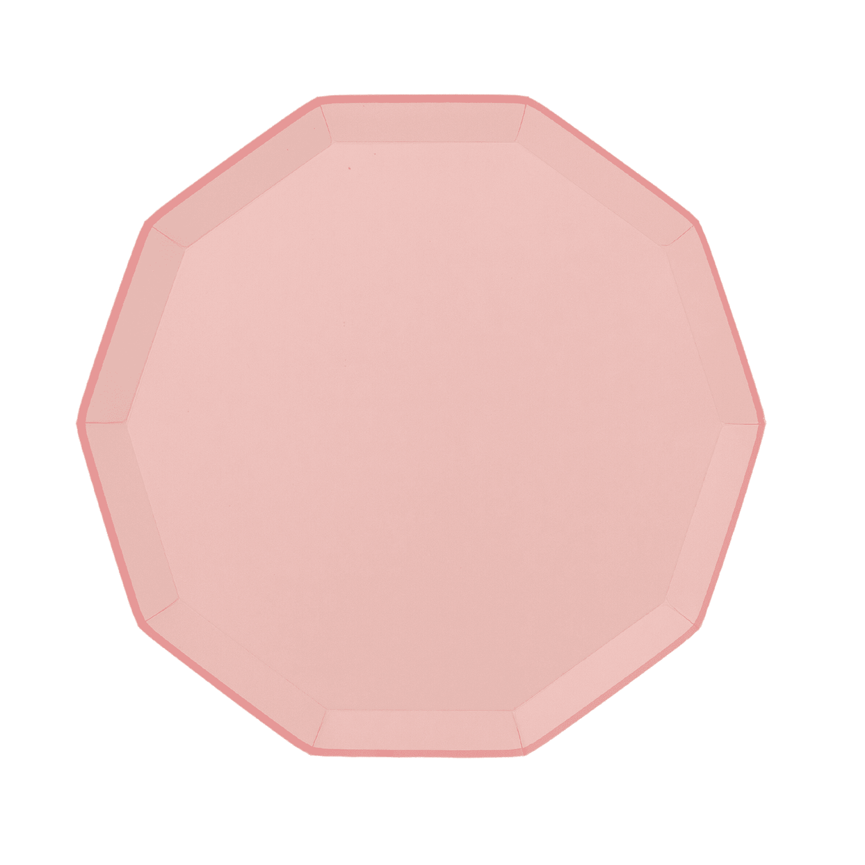 Pink Decagon Dinner Plates