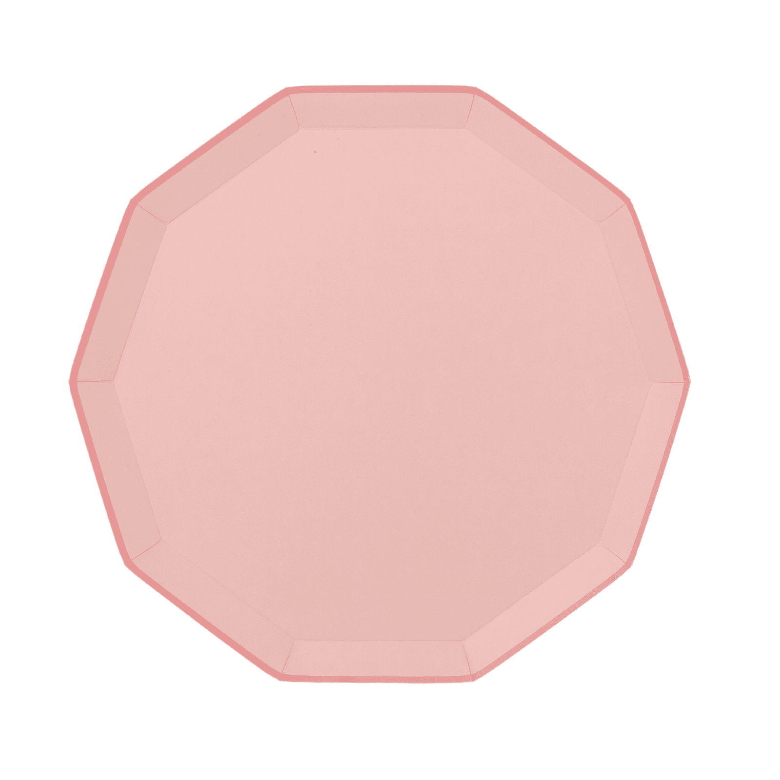 Pink Decagon Dinner Plates