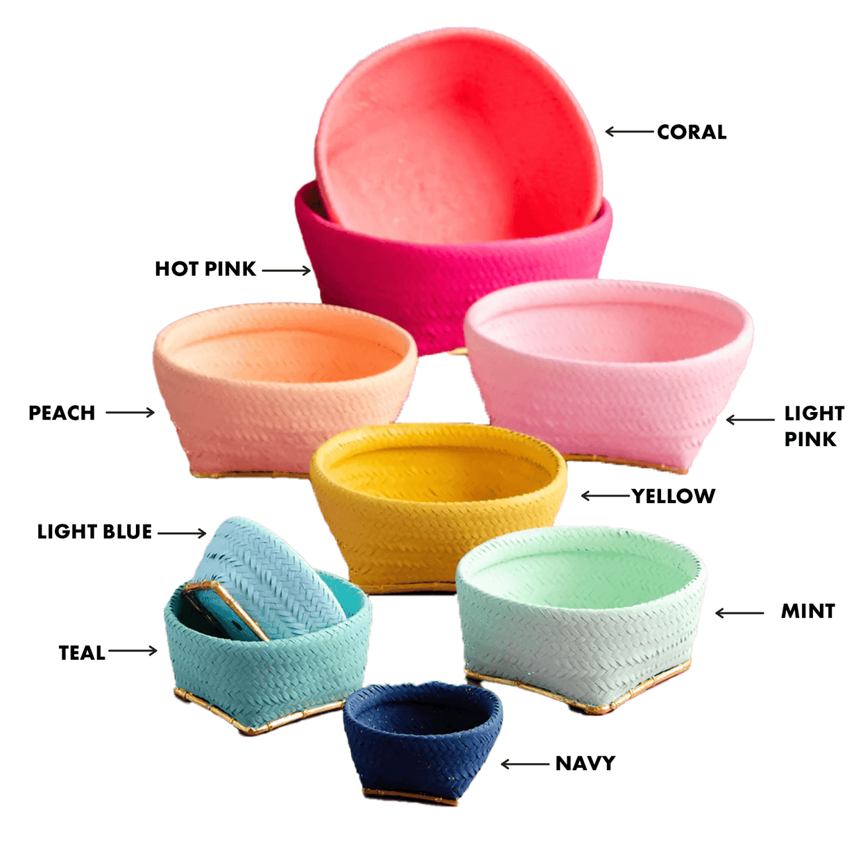 Rainbow Basket - 9 Color Options, Shop Sweet Lulu