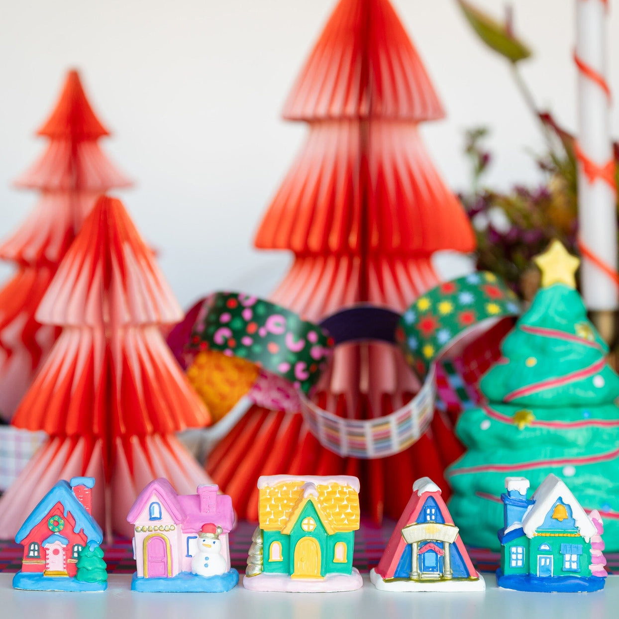 Season of Cheer Christmas Village DIY Ceramic Paint Kit