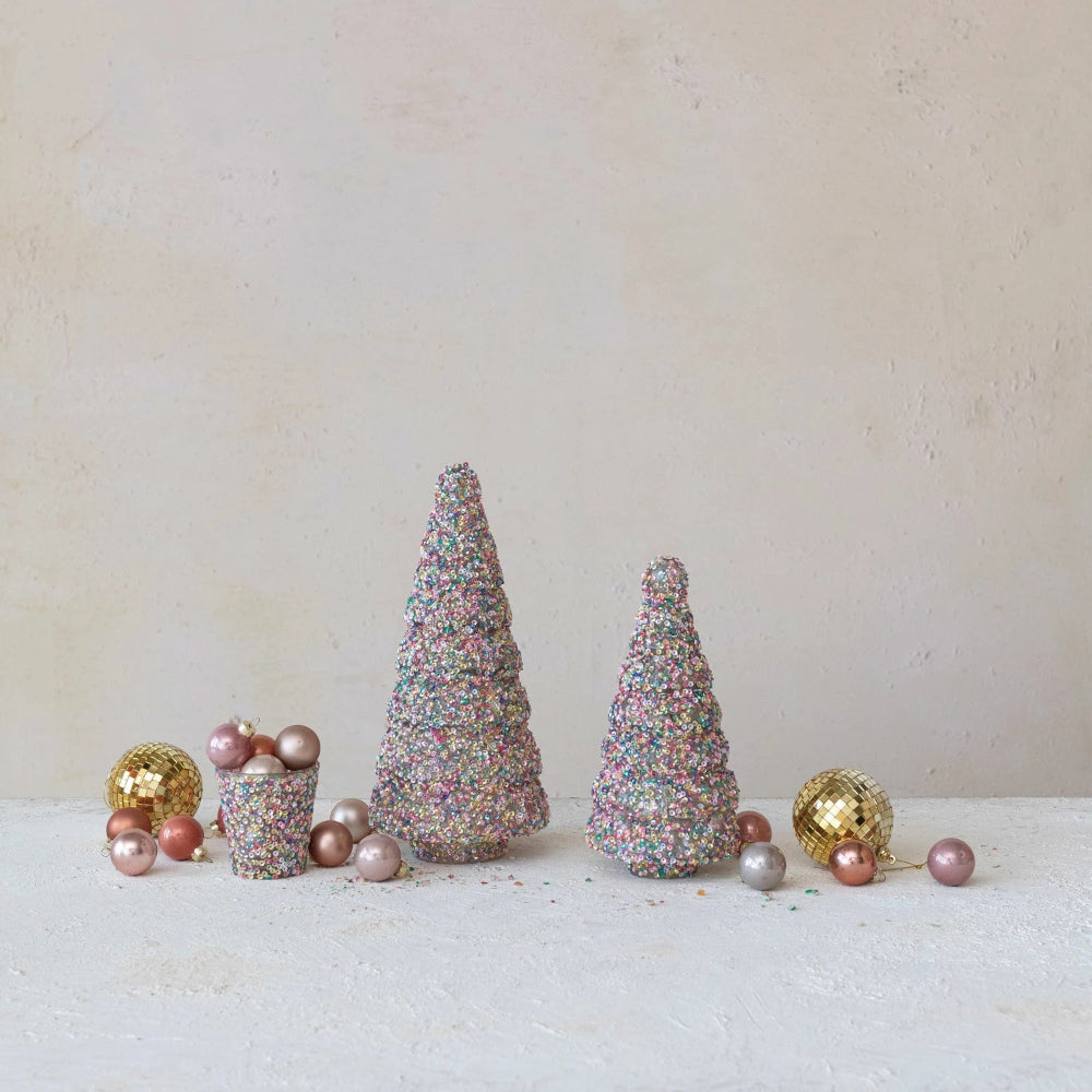Recycled Glass Tree with Sequins - 2 Size Options, Shop Sweet Lulu