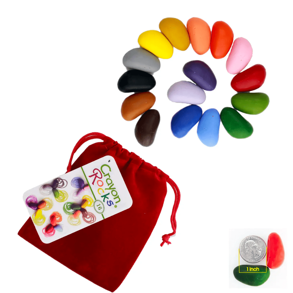 Crayon Rocks - 16 Colors in a Red Velvet Bag - Shop Sweet Lulu