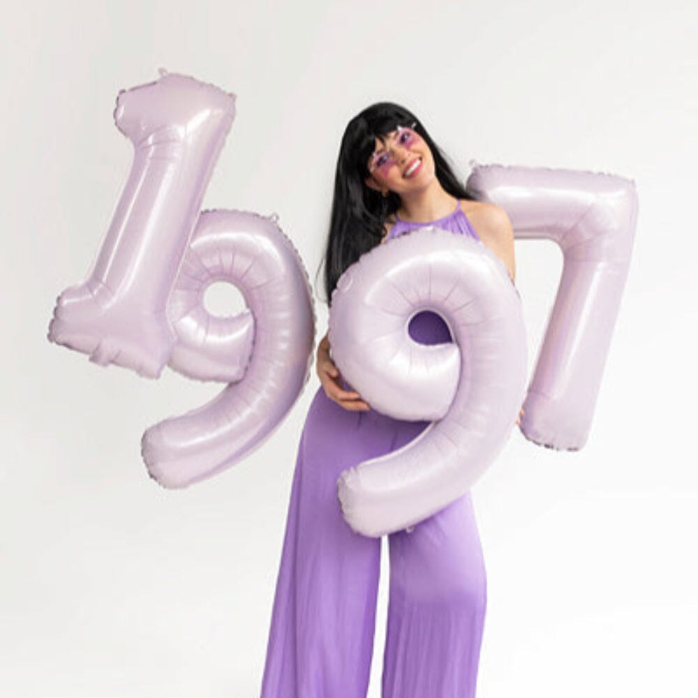 28" Number Balloon, Lavender - 10 Style Options, Shop Sweet Lulu