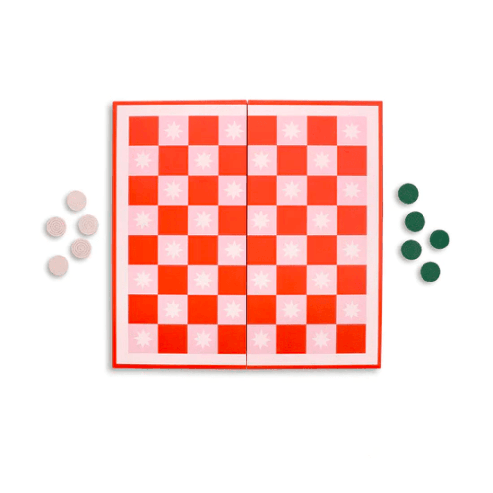 Game Night! 2-in-1 Checkers & Backgammon Board - Shop Sweet Lulu