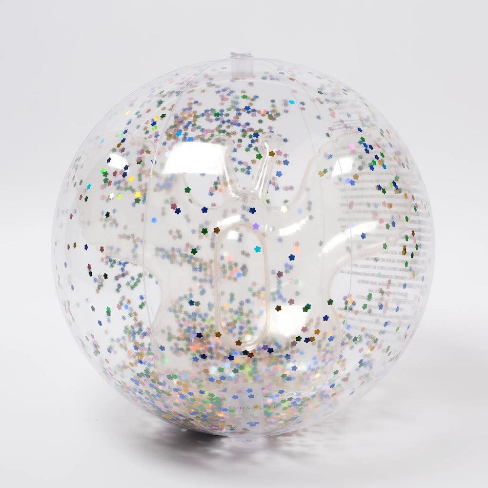 SunnyLife 3D Inflatable Beach Ball - Cotton Candy Glitter, Shop Sweet Lulu
