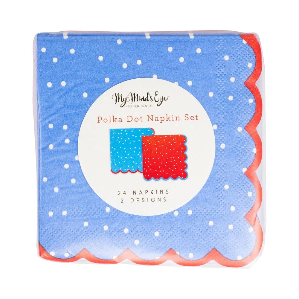 Americana Polka Dot Cocktail Napkin Set, Shop Sweet Lulu