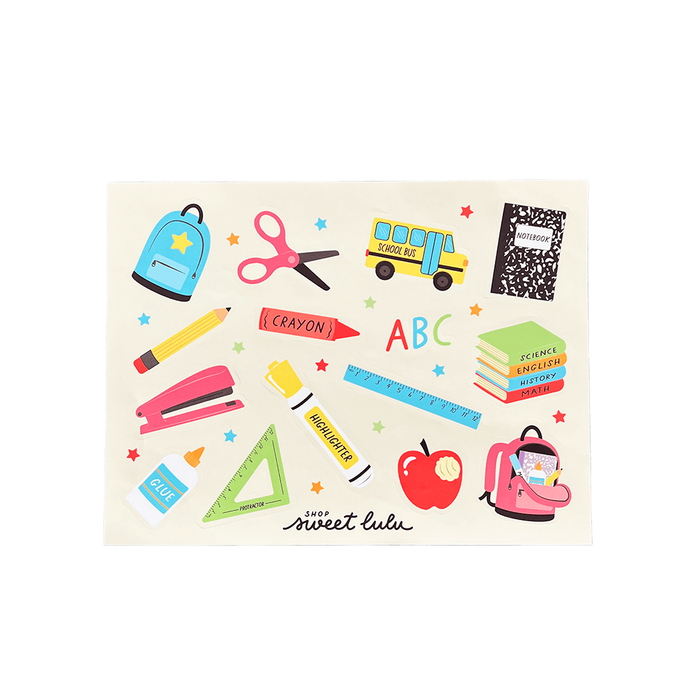 Back to School Sticker Set, Shop Sweet Lulu