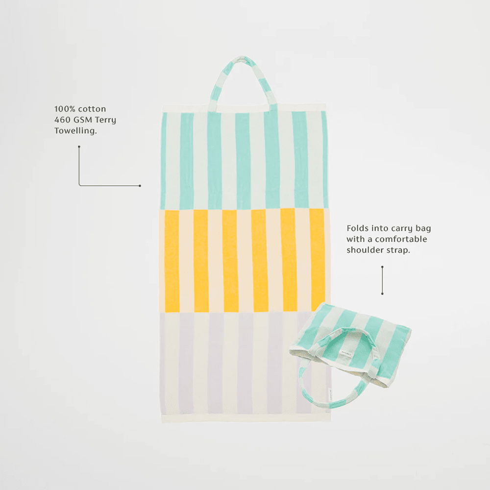 Beach Towel 2-in-1 Tote Bag - Rio Sun Multi, Shop Sweet Lulu