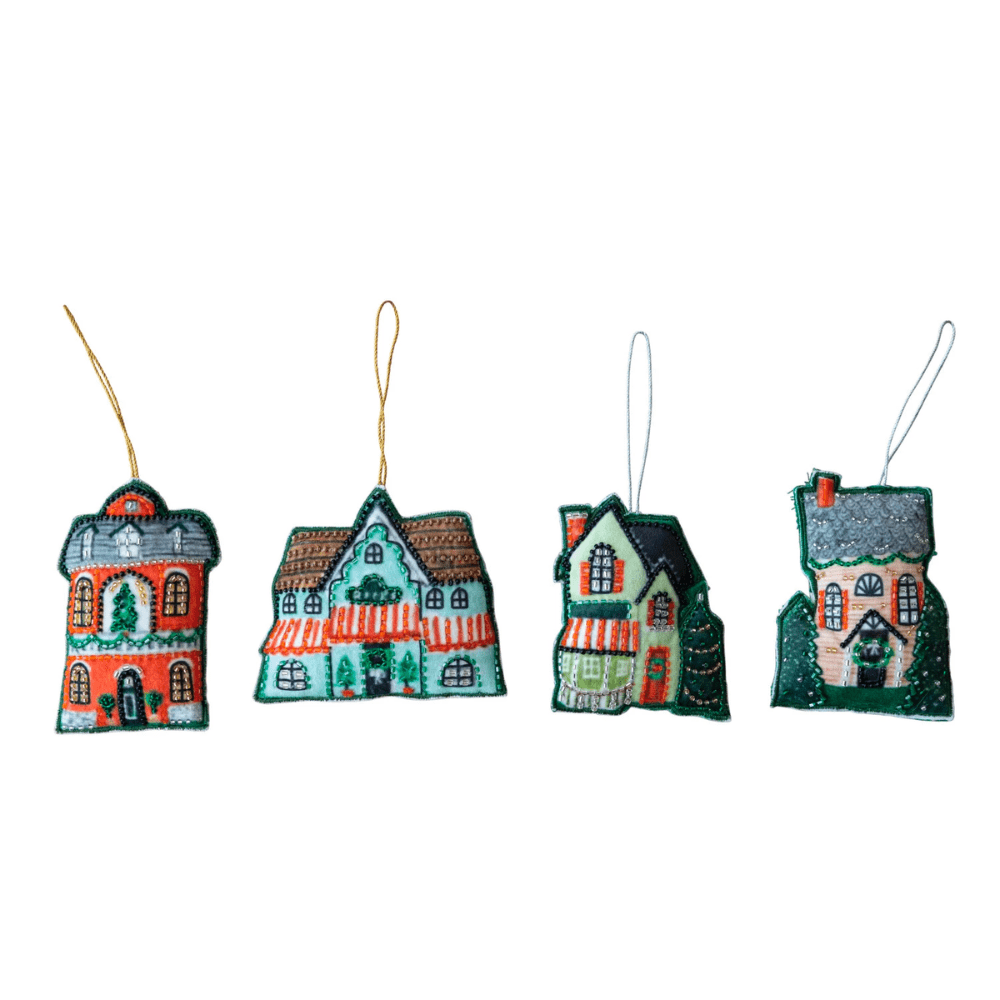 Beaded Cotton House Ornament, Shop Sweet Lulu