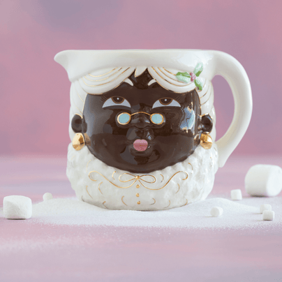 Glitterville Mrs. Papa Noel Pitcher - Black, Shop Sweet Lulu