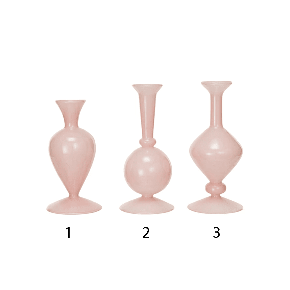 Blown Glass Vase, Opaque Pink - 3 Style Options, Shop Sweet Lulu