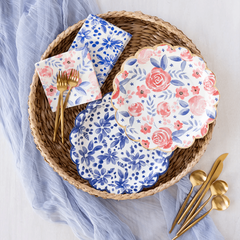 Watercolor Floral Plates, Shop Sweet Lulu