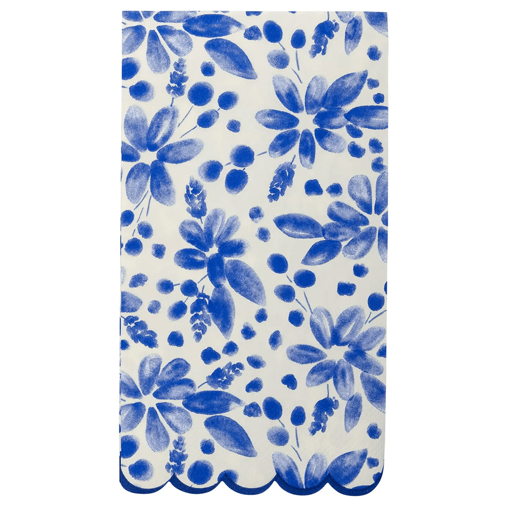 Blue Scallop Floral Guest Napkins, Shop Sweet Lulu