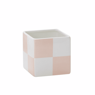 Blushed Urban Square Pot, Checkered - 2 Size Options, Shop Sweet Lulu