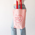 Book Lover Canvas Tote Bag, Shop Sweet Lulu