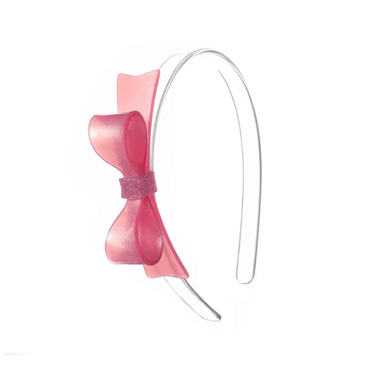 Bow Headband - Satin Pink - Shop Sweet Lulu