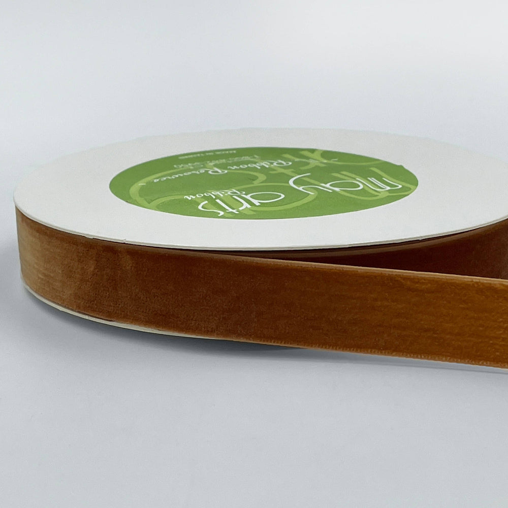 11 Yard Burnt Orange Classic Woven Velvet Ribbon, Shop Sweet Lulu