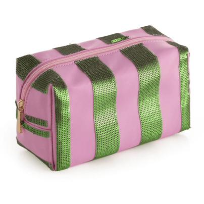 Cara Stripe Zip Pouch - Green, Shop Sweet Lulu