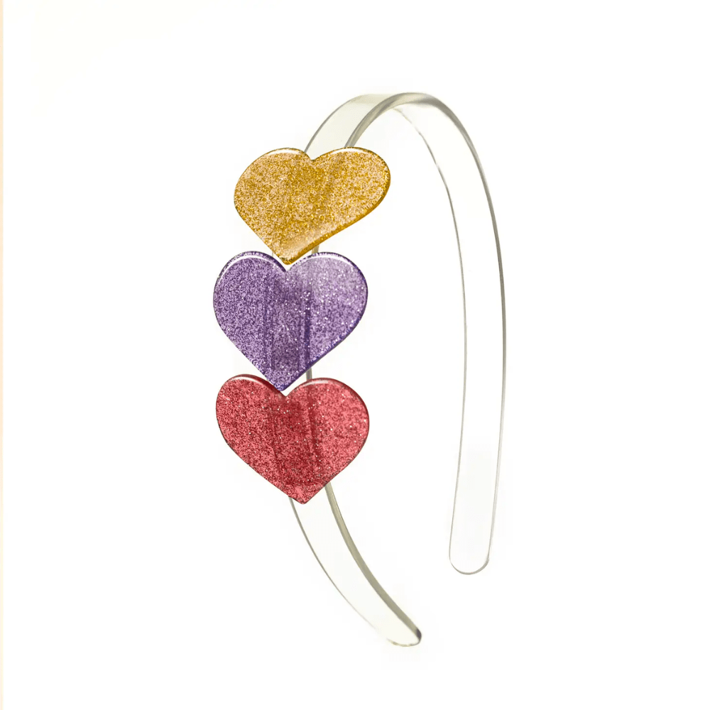 Cece Multi Heart Headband - Gold/Purple/Vintage Pink - Shop Sweet Lulu