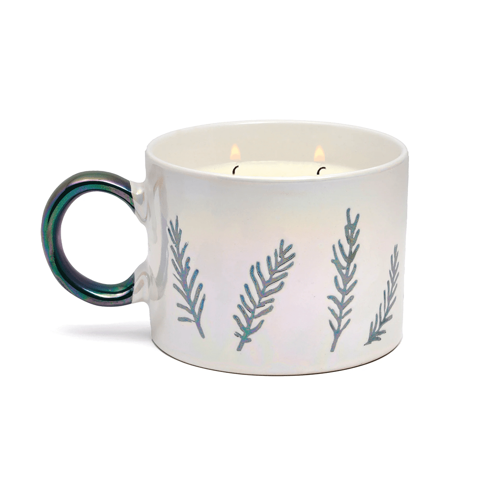 Ceramic Mug Candle, Cypress + Fir - White, Shop Sweet Lulu