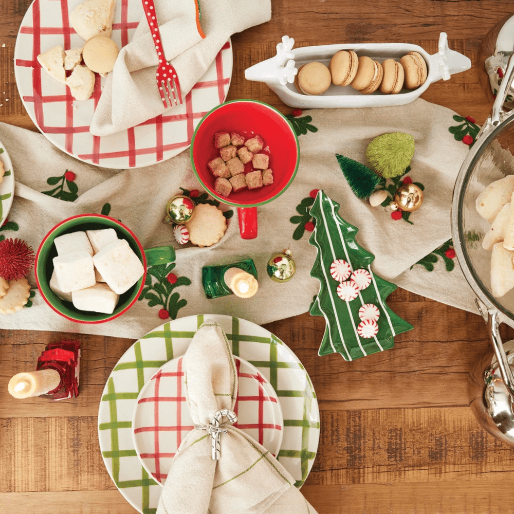 Hand-Painted Ceramic Tree Shaped Plates, Set of 2, Shop Sweet Lulu