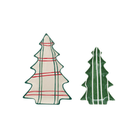 Hand-Painted Ceramic Tree Shaped Plates, Set of 2, Shop Sweet Lulu