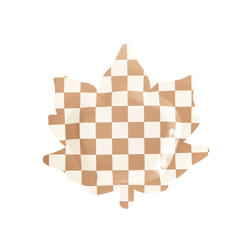 Checkered Maple Leaf Plates, Shop Sweet Lulu