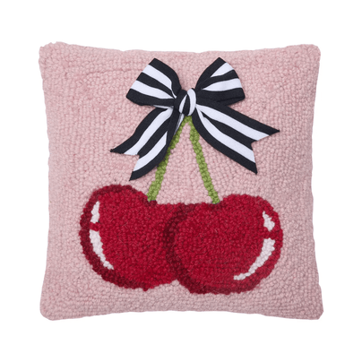 Cherries w/ Ribbon Hook Pillow